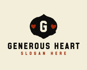 Rustic Heart Badge logo design