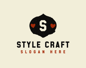 Rustic Heart Badge logo design