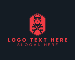 Handyman Mechanic Hexagon Logo