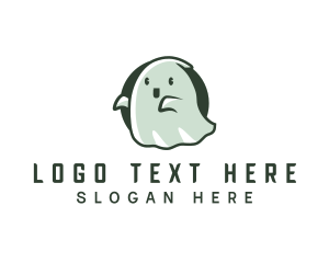 Paranormal - Spirit Cute Ghost logo design