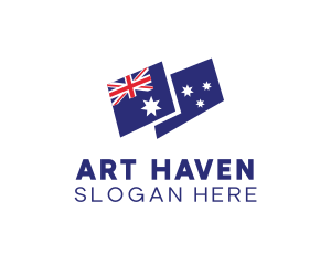 Australia Country Flag logo design