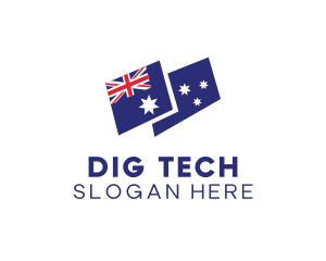 Australia Country Flag logo design