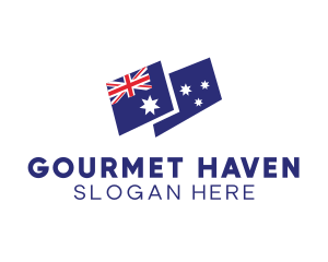 Australia Country Flag logo design