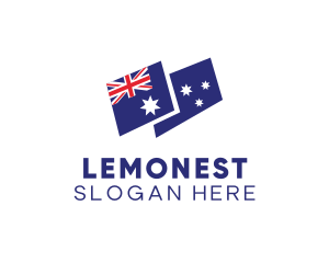 Blue - Australia Country Flag logo design