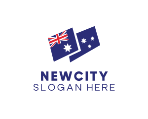 Australia Country Flag logo design