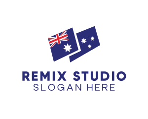 Australia Country Flag logo design