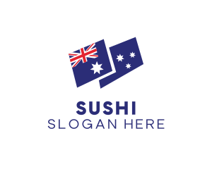 Australia Country Flag logo design