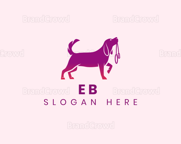 Dog Pet Leash Logo