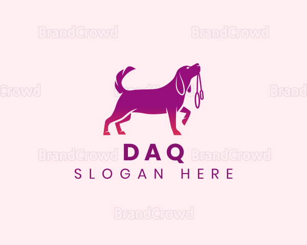 Dog Pet Leash Logo