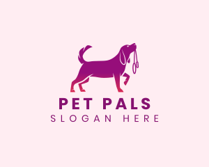 Dog Pet Leash logo design