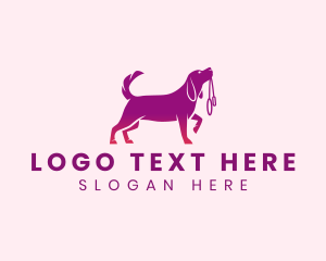 Dog Pet Leash Logo