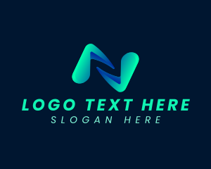 Letter N - Media Digital Tech Letter N logo design