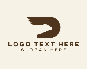 Zoo - Bear Wing Letter D logo design