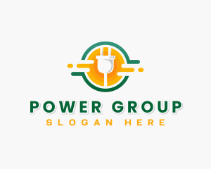 Power Electric Plug Logo