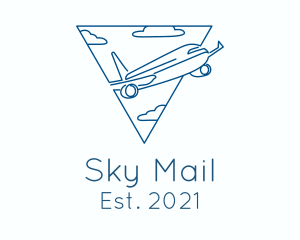 Airplane Sky Clouds logo design