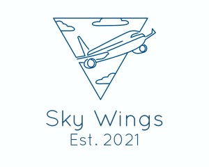 Airplane Sky Clouds logo design