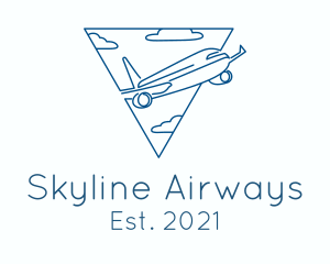 Airplane Sky Clouds logo design