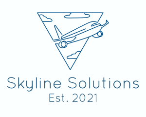 Sky - Airplane Sky Clouds logo design