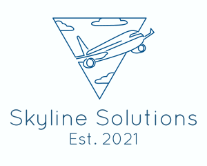 Airplane Sky Clouds logo design