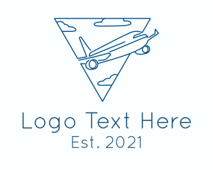 Air Transport - Airplane Sky Clouds logo design
