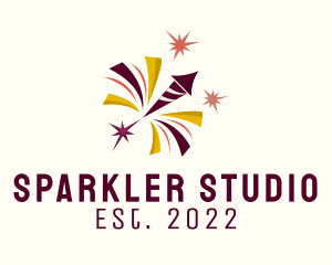 Sparkler - New Year Fireworks logo design