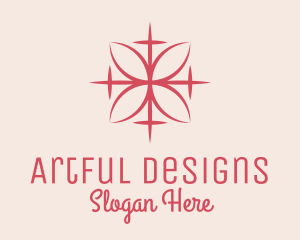 Pink Decorative Floral  logo design