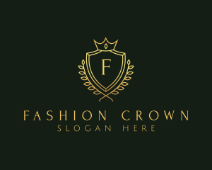 Golden Royal Shield logo design