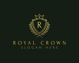 Golden Royal Shield logo design