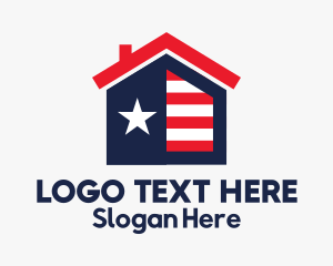 American Flag House  Logo