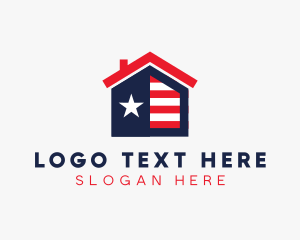 Texas - Patriot American Real Estate logo design