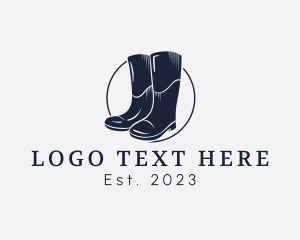 Retro - Elegant Rain Boots logo design