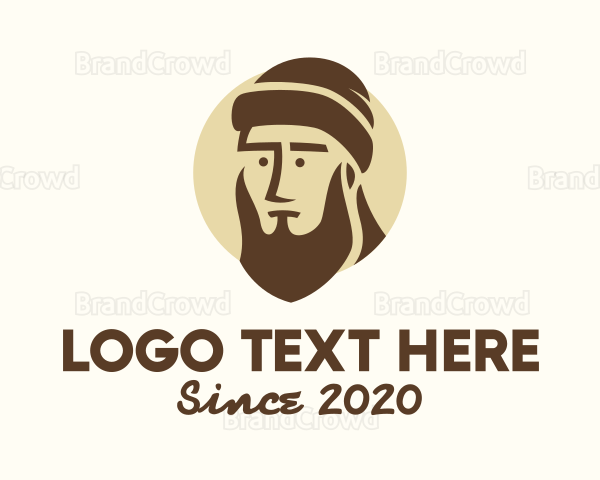 Hipster Guy Man Beard Logo