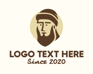 Men - Hipster Guy Man Beard logo design