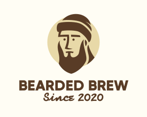 Hipster Guy Man Beard logo design