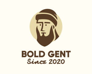 Hipster Guy Man Beard logo design