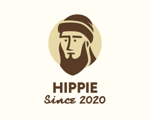 Hipster Guy Man Beard logo design