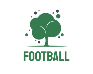 Bubble Green Tree Logo