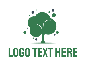 Green - Bubble Green Tree logo design