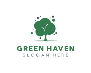 Bubble Green Tree logo design