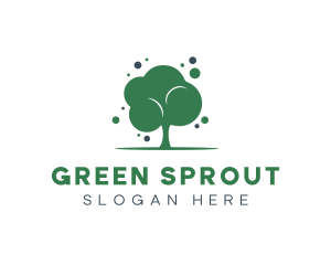 Bubble Green Tree logo design