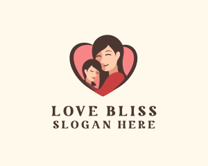 Love - Mother Daughter Love logo design