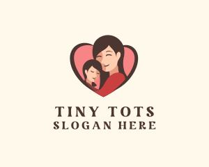 Toddler - Mother Daughter Love logo design