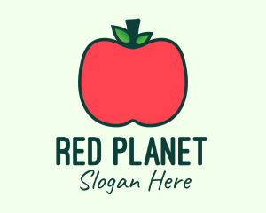 Red Organic Apple logo design