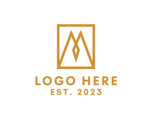 Studio - Elegant Geometric Mountains logo design