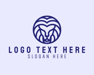 Zodiac - Fierce Lion Head logo design