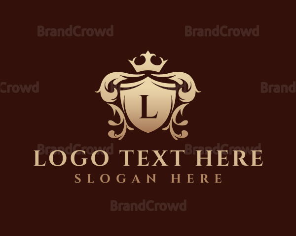 Ornate Crown Shield Logo