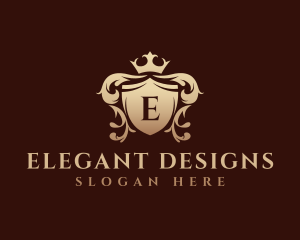 Ornate - Ornate Crown Shield logo design