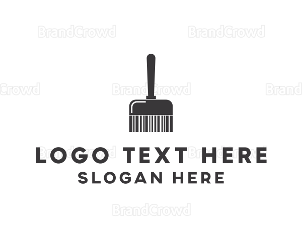 Clean Barcode Brush Logo