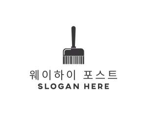 Clean Barcode Brush logo design