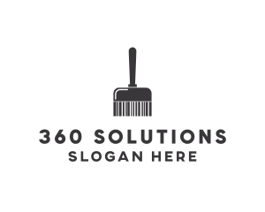 Clean Barcode Brush logo design